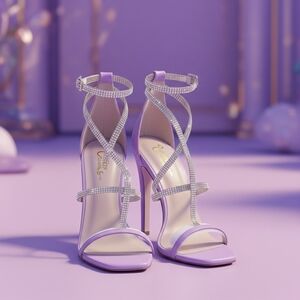 Lulu's Lavender Rhinestone Heels